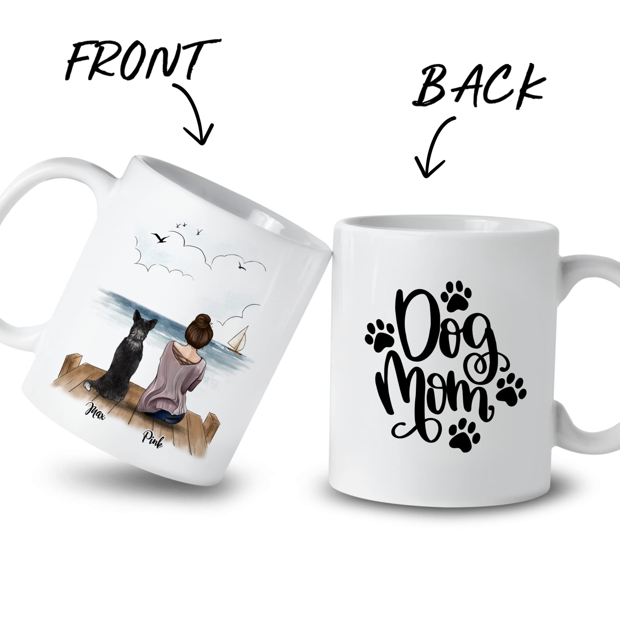 Custom Personalized Dog Mug for Dog Moms & Lovers - Unique Pet Coffee Cup Gift for Dog Owners, Memorial Keepsake - Perfect for Coffee, Tea & Gifts for Pet Lovers
