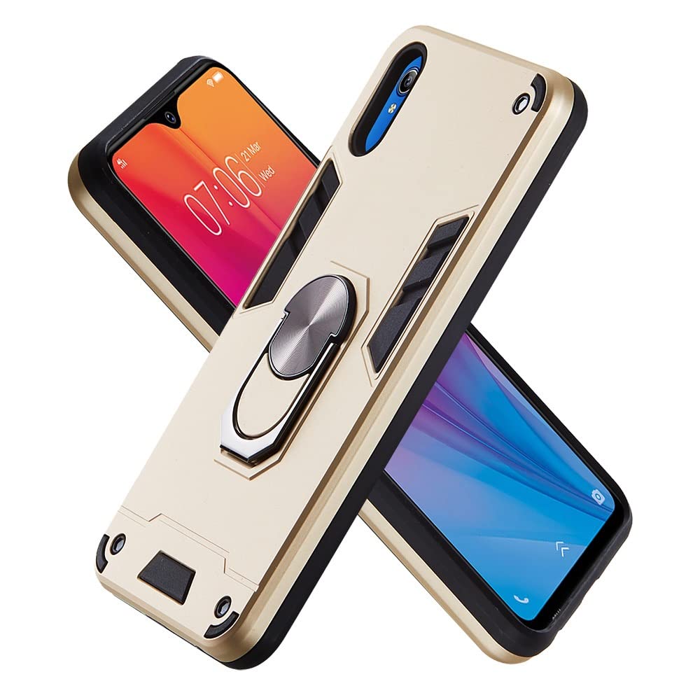 Ultra Slim Shockproof Phone Case for Vivo Y91c/Y93/Y91i/Y90 (India) - Military-Grade Protection with Magnetic Car Mount & Kickstand Holder - Durable Back Cover for Vivo Smartphones - Perfect for Driving, Work, and Everyday Use