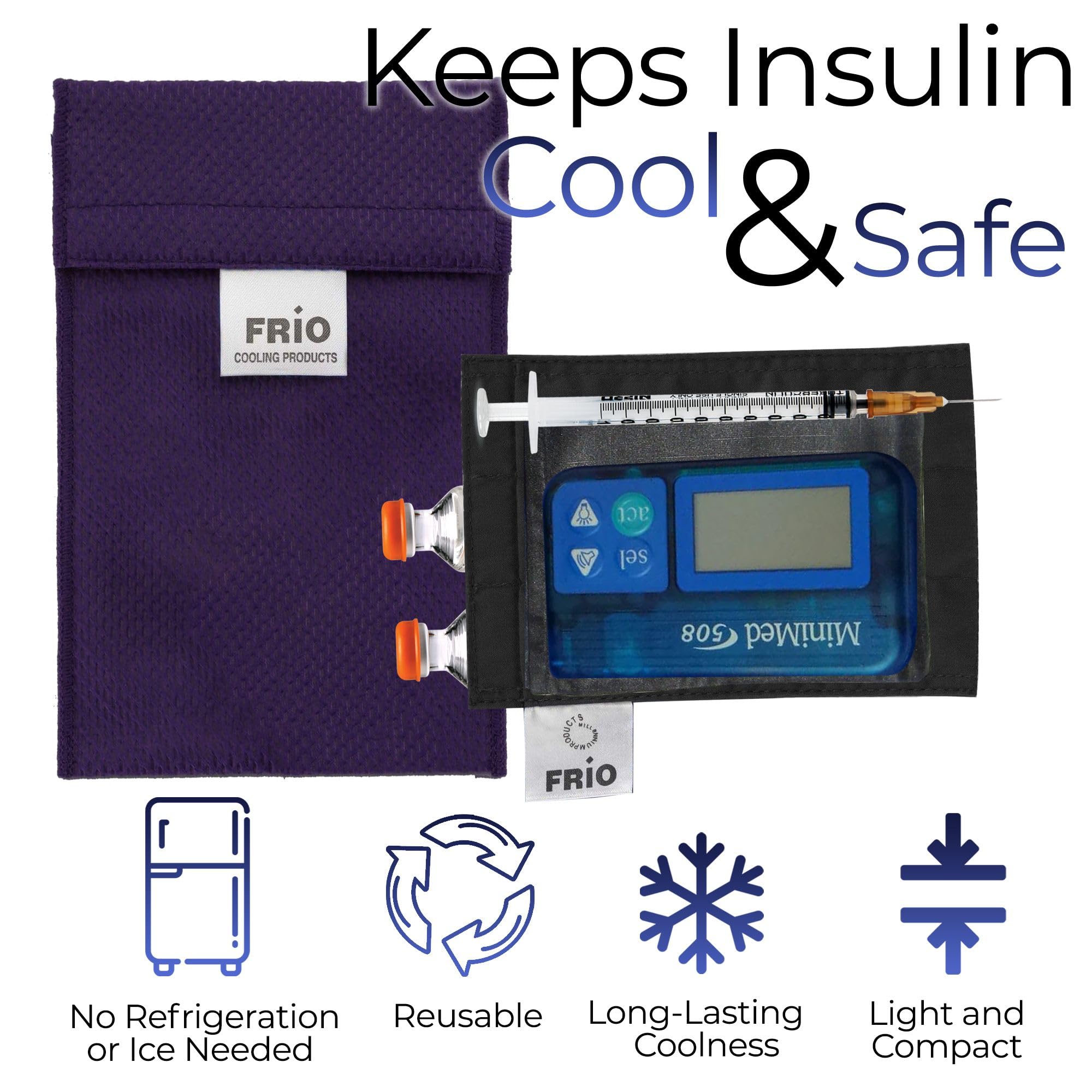 Frio Insulin Cooling Pump Wallet - Diabetic Travel Case for Medication Storage | Portable Insulin Cooler for Travel, Work & Outdoor Activities