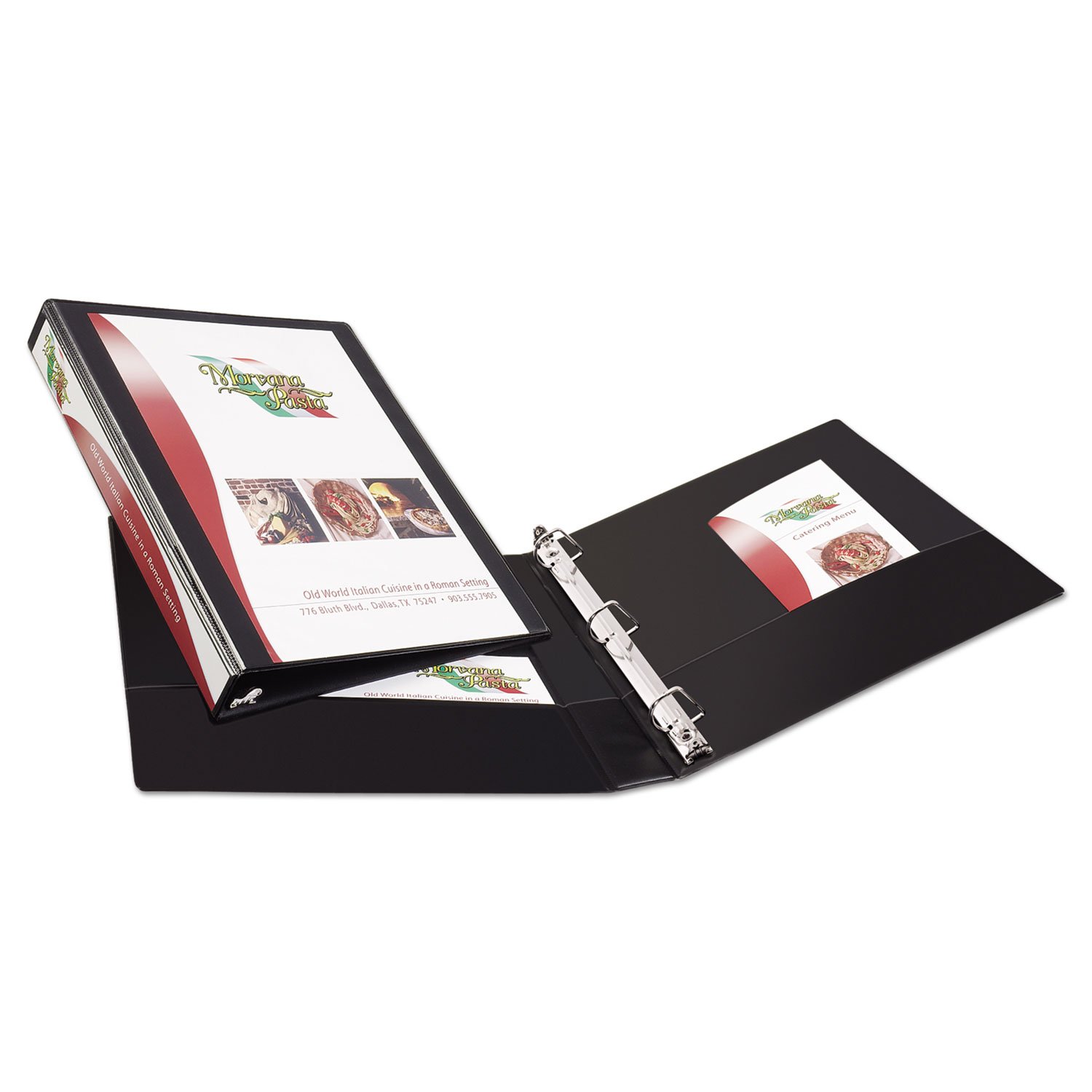 AVERY AVE17011 Durable 3-Ring Binder with Clear View Pocket - Heavy Duty Binder for School, Office & Organization, Holds Letter Size Paper, 1 Inch Capacity