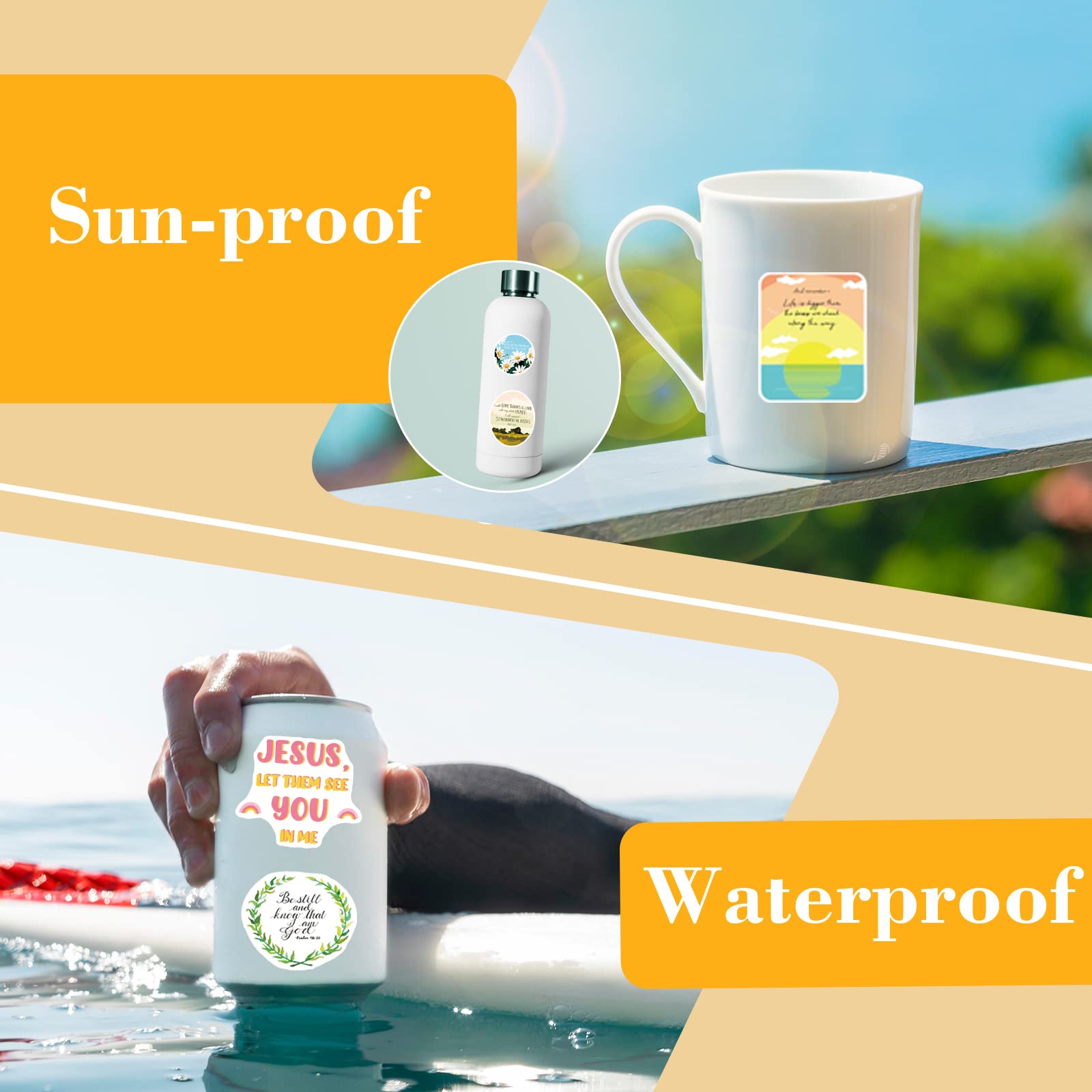 300PCS Christian Stickers for Journaling & Water Bottles - Bible Verse Decals for Teens & Adults