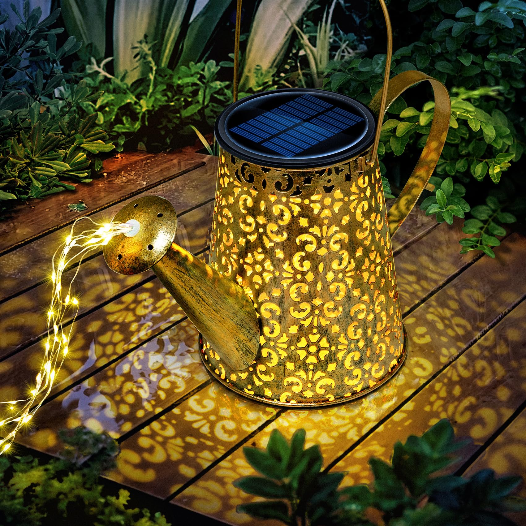 Anordsem Solar Watering Can Lights - Waterproof Outdoor Garden Lights for Yard, Patio, Porch Decor - Fairy Lantern Hanging Decorations - Perfect Gardening Gifts for Women, Mom, Grandma - Ideal for Garden Parties, Wedding Decor & Backyard Lighting