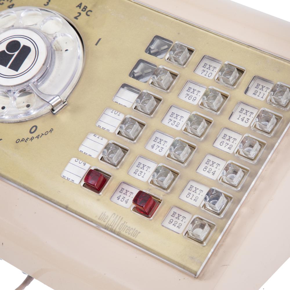 Beige Rotary Multi Line Office Phone - Vintage Style Desk Phone with Caller ID & Speakerphone for Home, Office & Business Use
