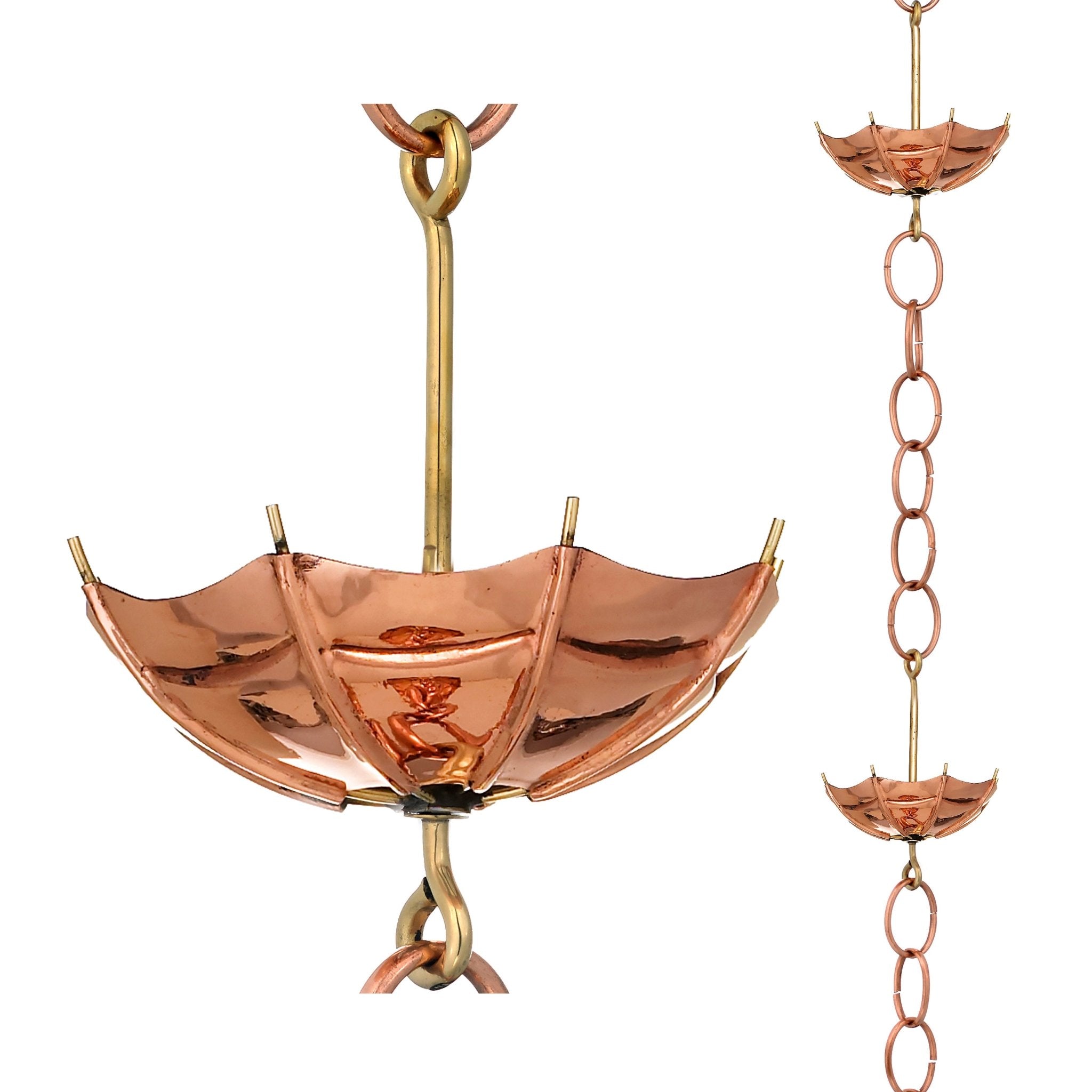 8.5 ft Decorative Rain Chain with 4 XL Figures - Perfect for Garden, Patio & Outdoor Water Drainage Decor