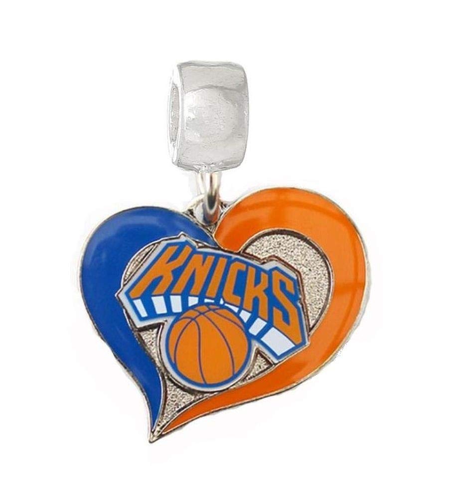 New York Knicks Basketball Charm Pendant for Necklace & Bracelet - Compatible with Pandora, Trollbeads & Most Jewelry Brands - Perfect for Gifts, Game Day & NBA Fan Accessories