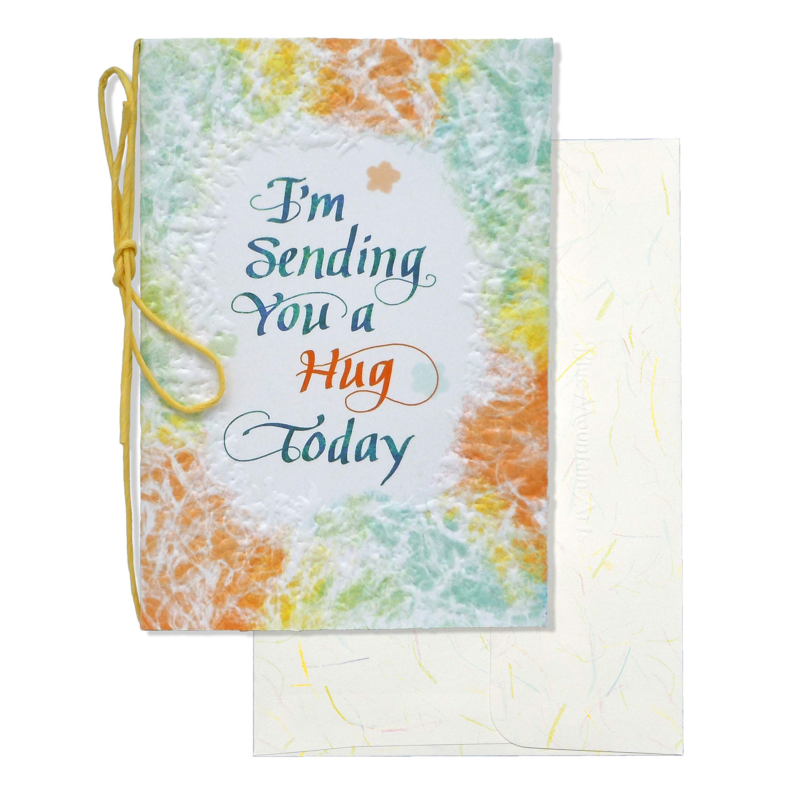 Blue Mountain Arts Encouragement Greeting Card - Appreciation, Friendship, Thinking of You, Just Because Card (I'm Sending You a Hug Today) - Perfect for Birthdays, Thank You Notes & Uplifting Messages