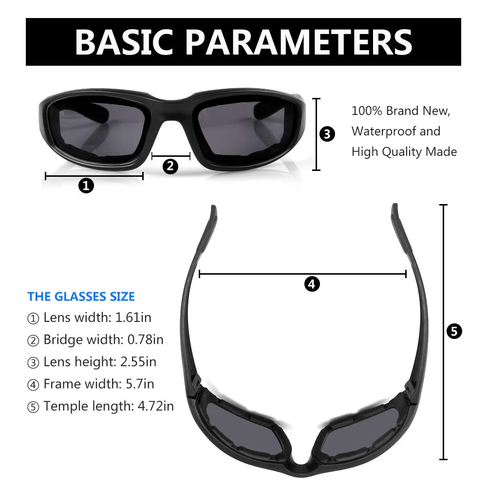 UV-Protected Motorcycle Sunglasses - Windproof, Dustproof for Outdoor Riding