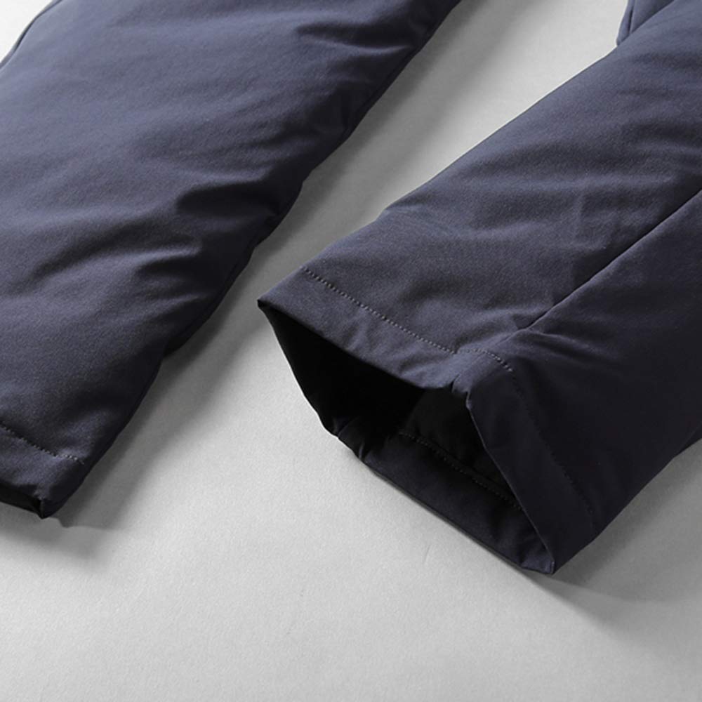 HUAHUA Men's Winter Warm Thermal Pants - White Goose Down Insulated, Double-Lock Temperature Retention, Thickened for Extreme Cold - Dark Blue, Size M - Perfect for Outdoor Activities, Skiing & Casual Wear