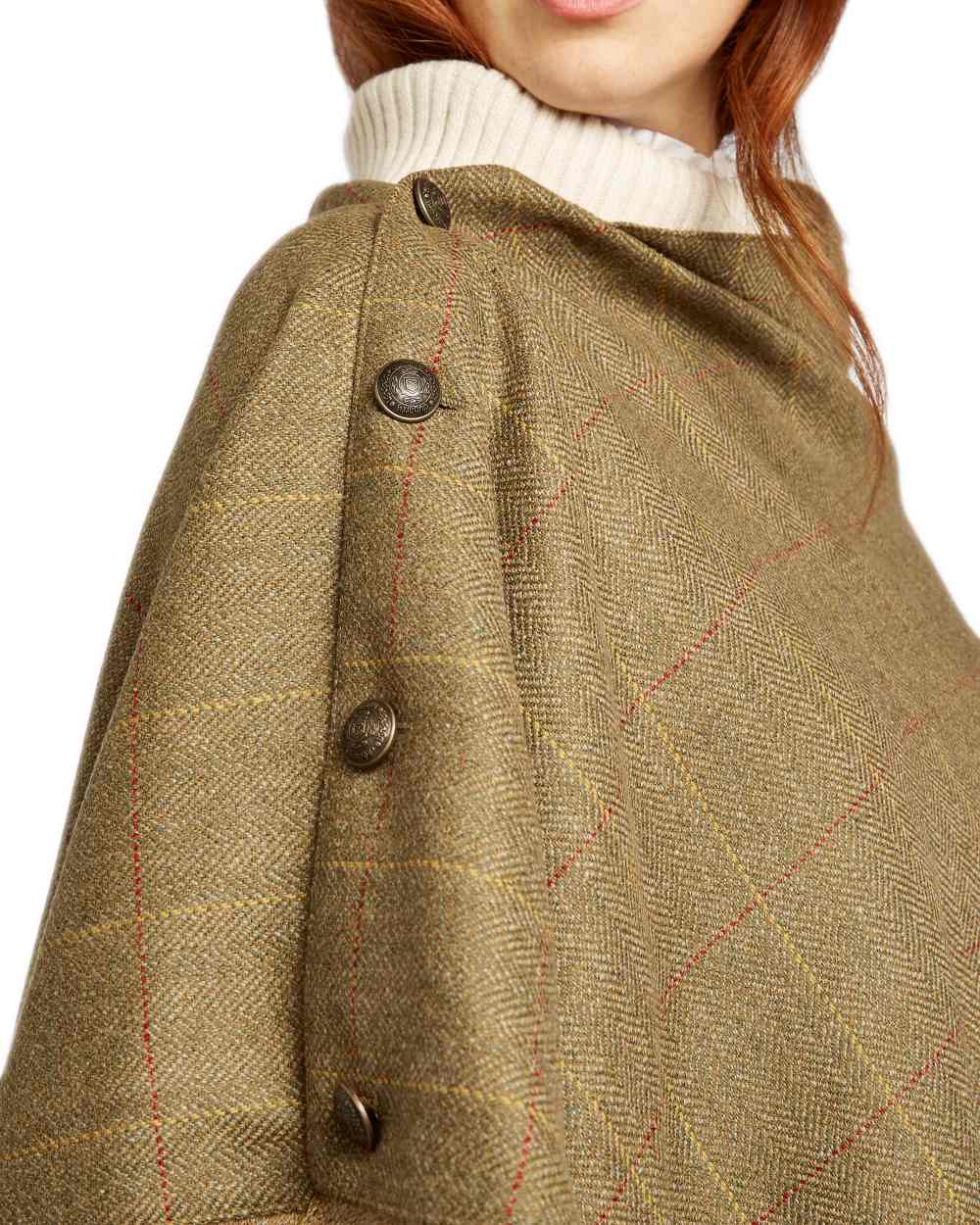 Dubarry Hazelwood Tweed Poncho - Women's Classic Water-Resistant Outerwear for Fall & Winter | Perfect for Countryside Walks, Outdoor Adventures & Casual Chic Style