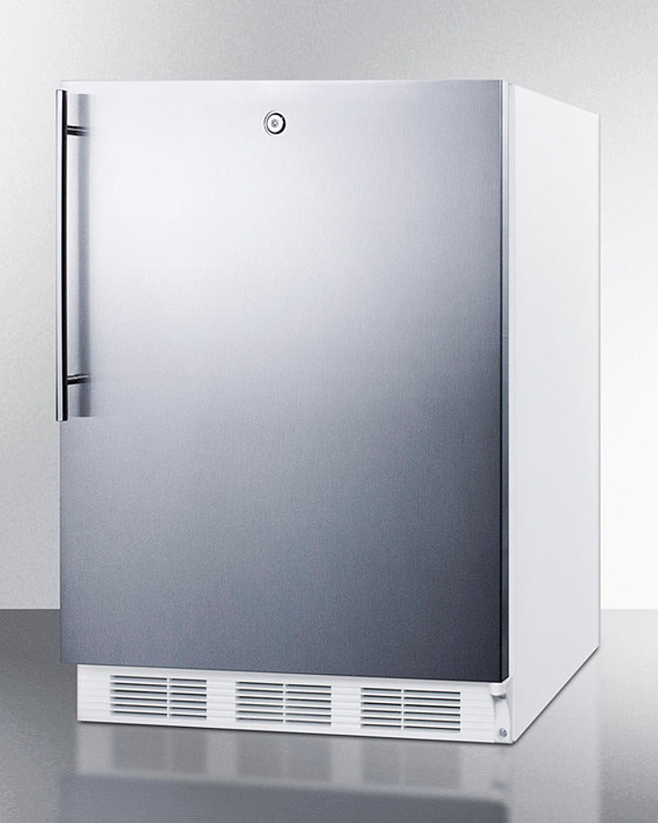 Accucold 24-Inch Wide ADA Compliant Refrigerator Freezer with Glass Door - CT66LWSSHVADA - Perfect for Small Kitchens, Offices, and ADA-Compliant Spaces