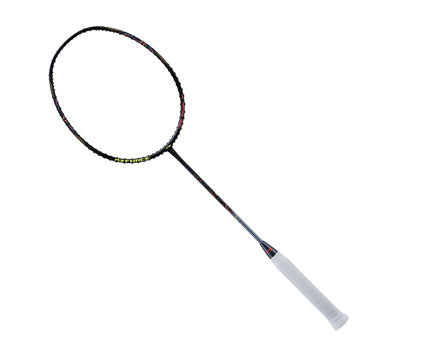 Li Ning Axforce Junior Strung Badminton Racket - Lightweight Carbon Fiber Shuttlecock Racquet for Kids & Teens [Black/Gold] AYPS083-2 | Perfect for Training, School PE Class & Youth Tournaments