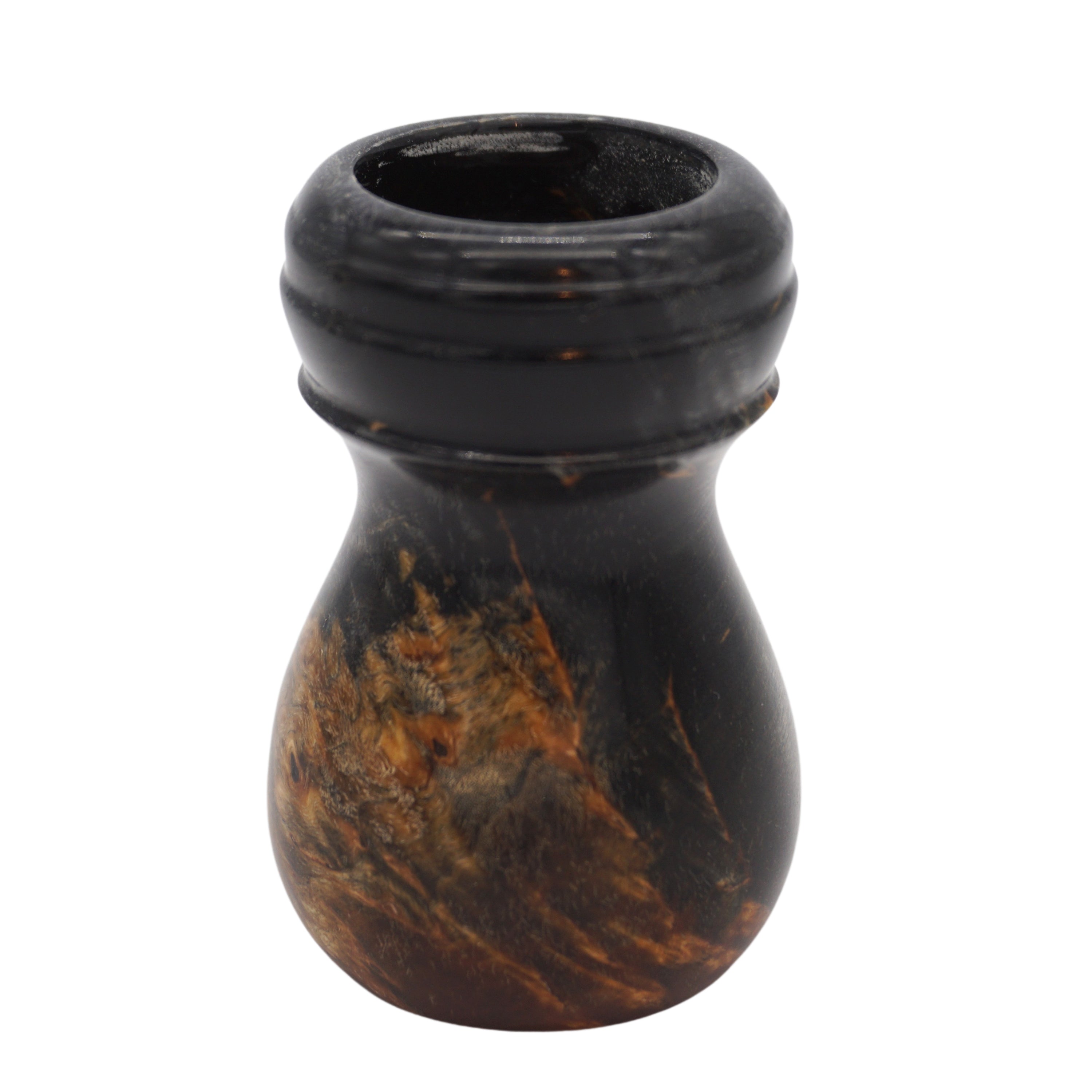 Premium Karelian Birch Stabilized Wood Handcrafted Shaving Brush Handle - Fits 24mm & 26mm Knots - Perfect for Wet Shaving & Grooming Gifts