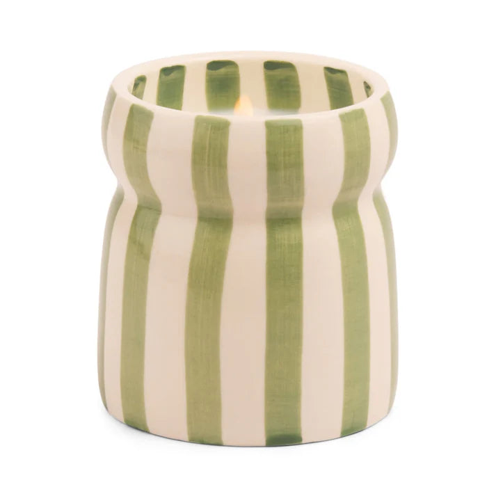 6.5oz Cabana Scented Ceramic Candle - Handmade Soy Wax Aromatherapy Candle for Relaxation, Home Decor, Gifts - Perfect for Living Room, Bedroom, Spa & Yoga Sessions