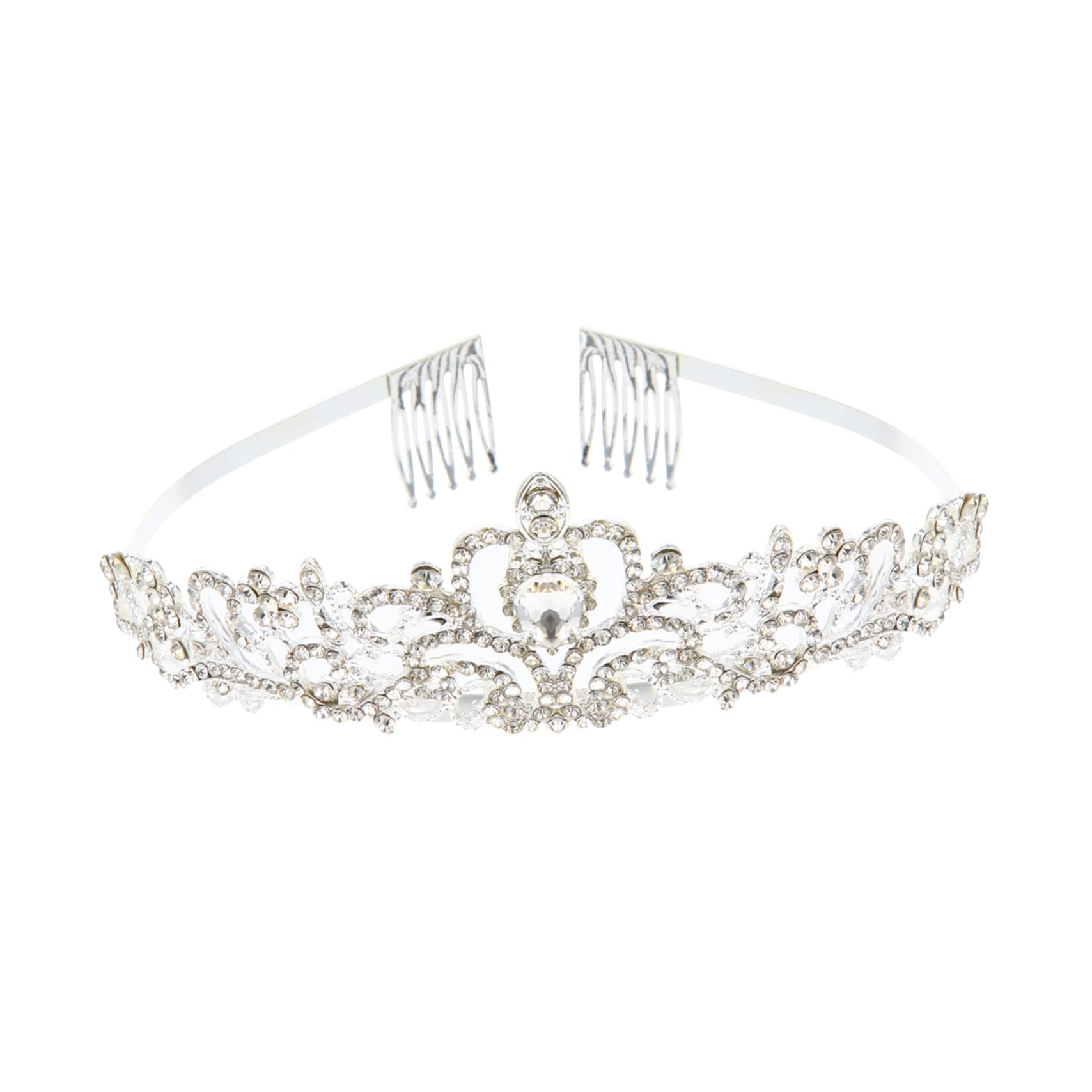 FOMIYES 2 Pack Rhinestone Crown Headpiece - Elegant Wedding Tiara for Bride, Prom, Medieval Theme Party & Special Occasions | Perfect Bridal Accessory for Weddings, Pageants, and Photo Shoots