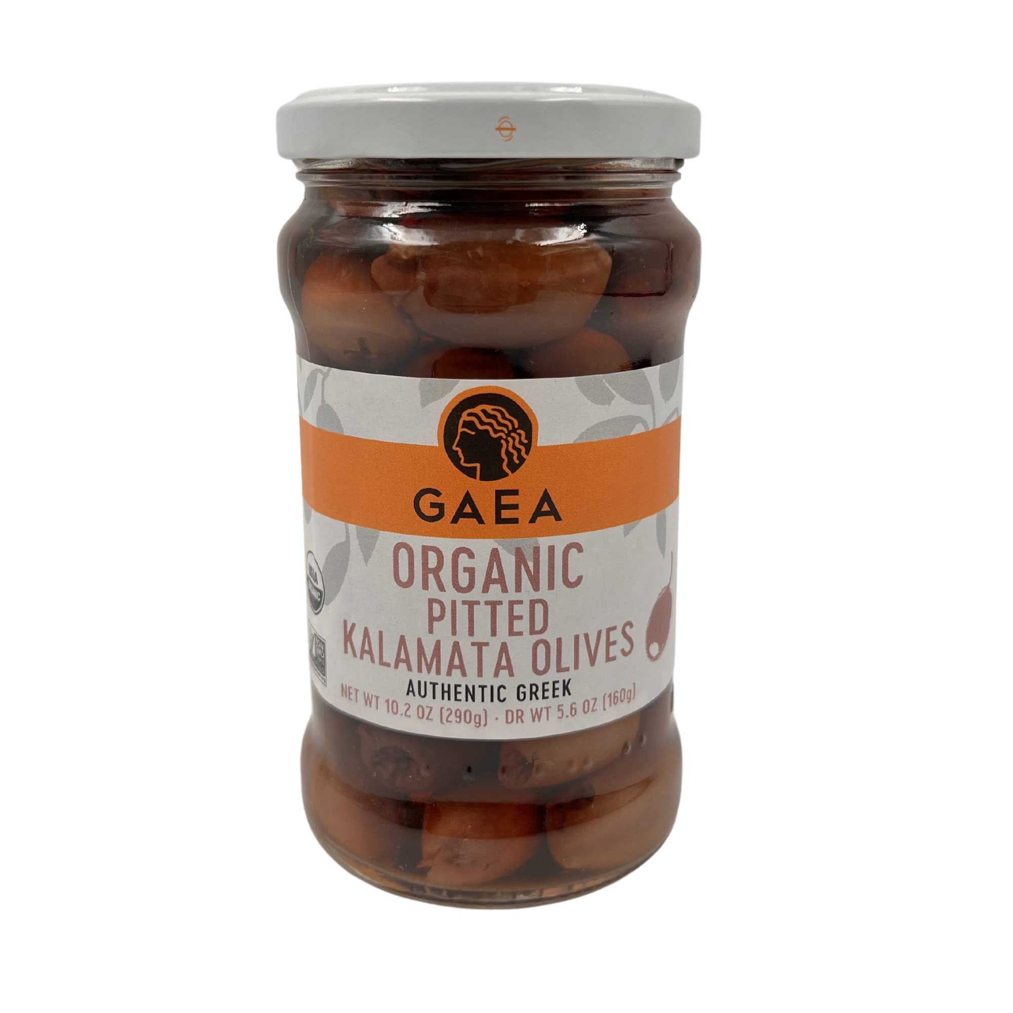 Organic Kalamata Pitted Olives by Gaea - 10.2 oz | Premium Greek Olives for Salads, Charcuterie Boards & Mediterranean Recipes
