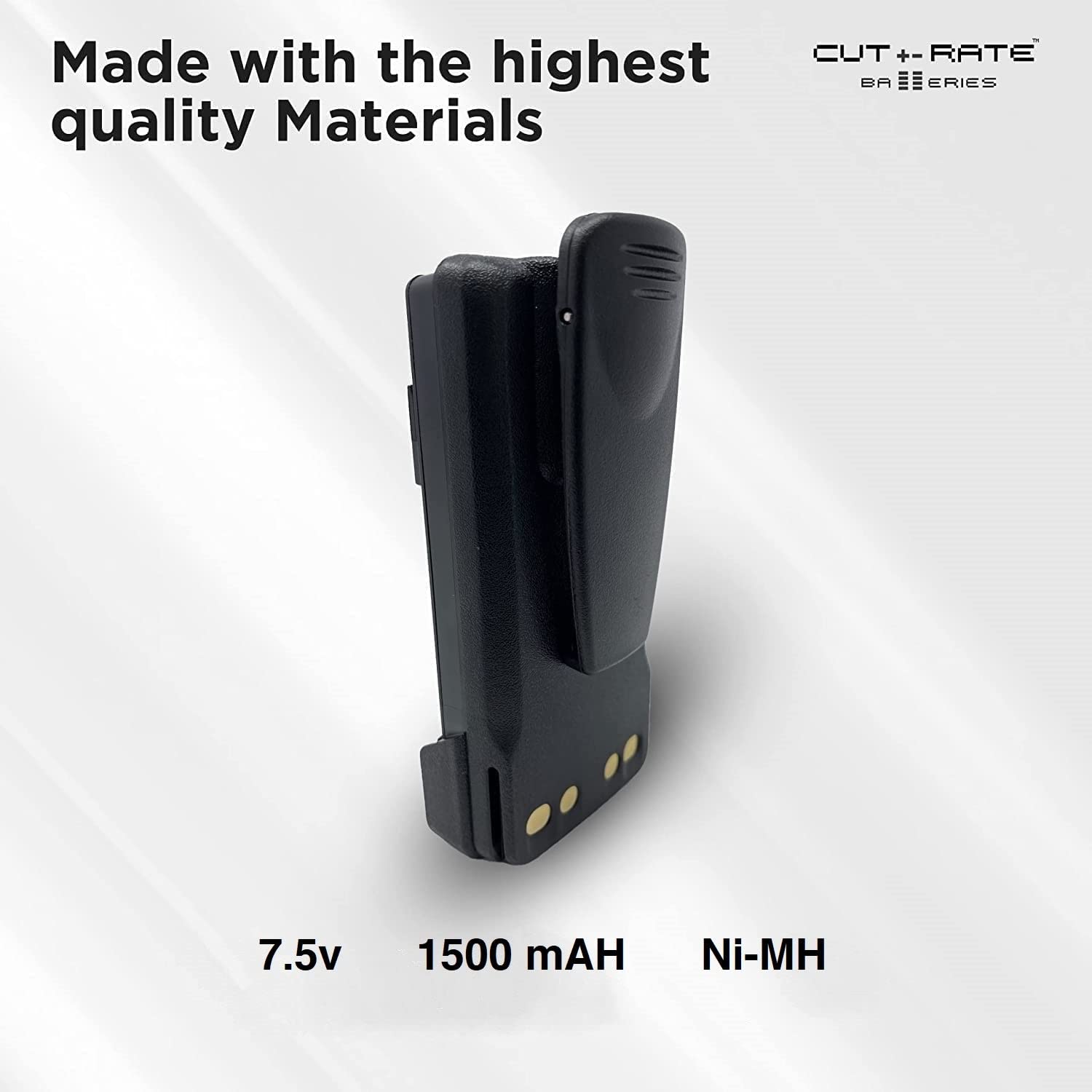 Rechargeable 7.5V 1500mAh Ni-MH Battery for Motorola APX 1000 Two-Way Radio - Long Lasting Power for Police, Security & Emergency Communications