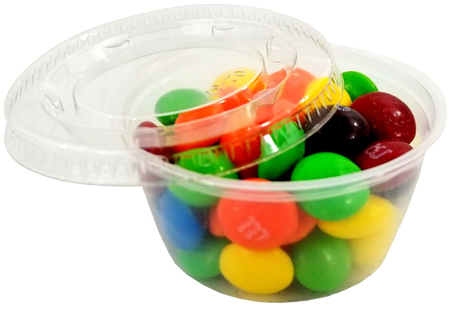 PACTOGO 200-Pack 2 oz Disposable Translucent Portion Cups with Lids - Perfect for Jello Shots, Souffles, Condiments & Party Serving | BPA-Free Food-Grade Containers for Catering, Restaurants & Home Use