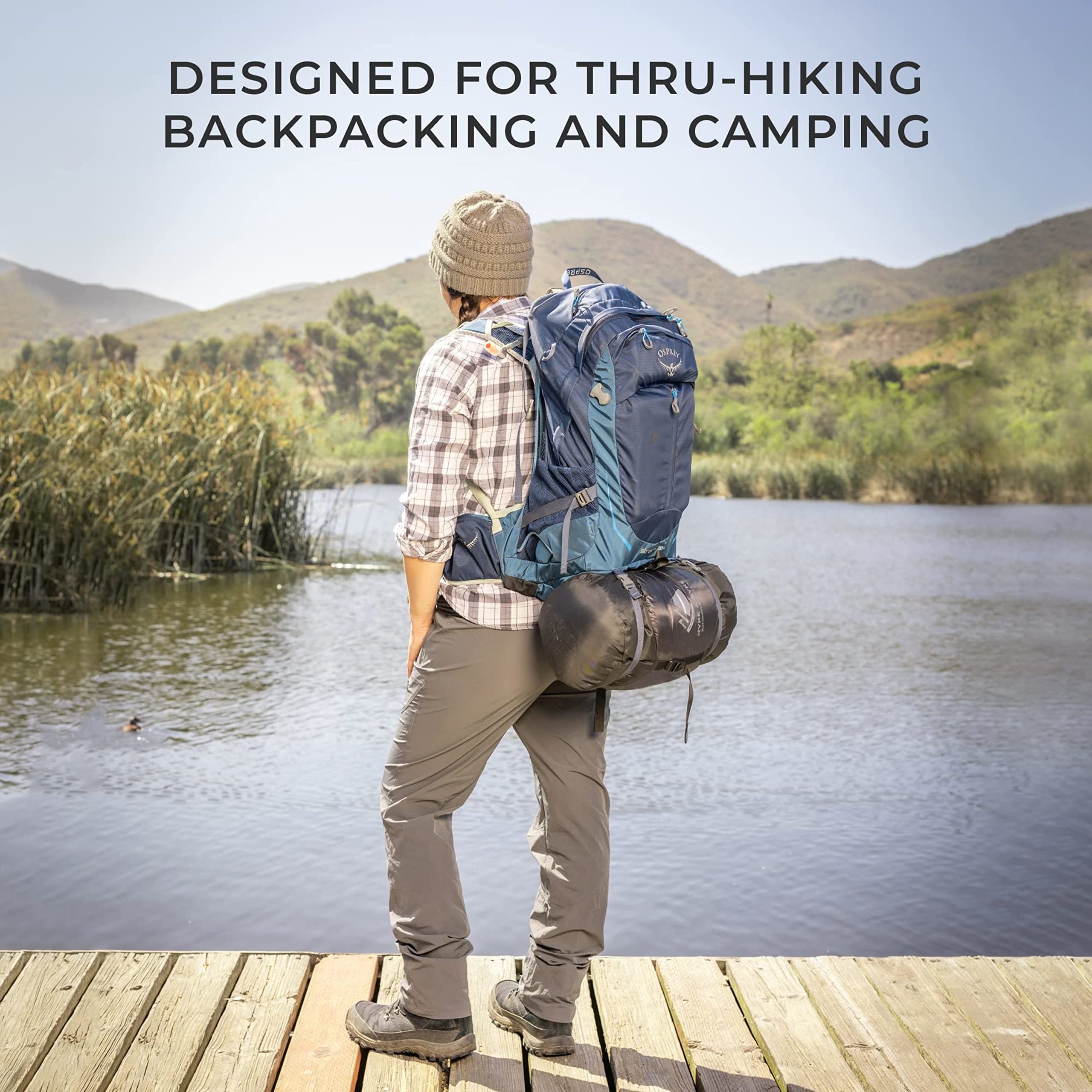 Hyke & Byke Katahdin 0°F Synthetic 625 FP Mummy Sleeping Bag - Ultralight 4 Season Hiking & Backpacking Sleeping Bag for Adults - Includes Compression Stuff Sack - Perfect for Winter Camping, Mountaineering & Outdoor Adventures