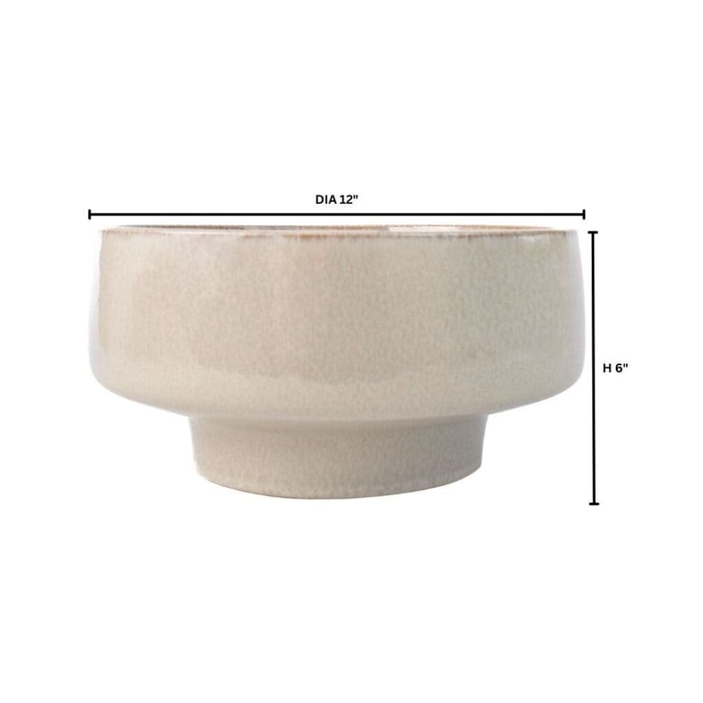 Cyan Design 11772 Elevated Bowl in Shellish Grey - Medium Size Decorative Serving Bowl for Dining Table, Kitchen Counter, or Home Decor