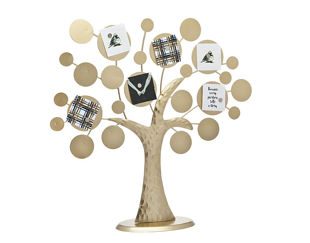 Philip Whitney Metal Family Tree Magnetic Picture Frame Display - Elegant Photo Holder for Wall, Fridge & Office - Perfect for Family Photos, Memories & Gifts