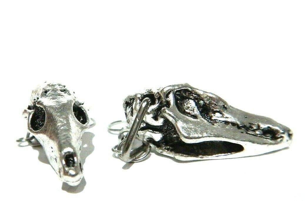 Hypoallergenic Silver Plated Gothic Skull Earrings - Silver Fox, Wolf & Coyote Design for Women | Perfect for Halloween, Goth Fashion & Witchy Aesthetic Jewelry