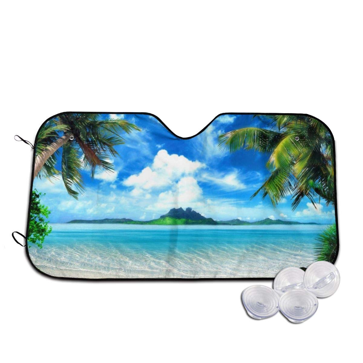 BLUBLU Universal Car Windshield Sun Shade - Blocks Sun Glare, UV Rays & Heat - Protects Car Interior & Keeps Vehicle Cool - Perfect for Parking, Road Trips & Hot Summer Days