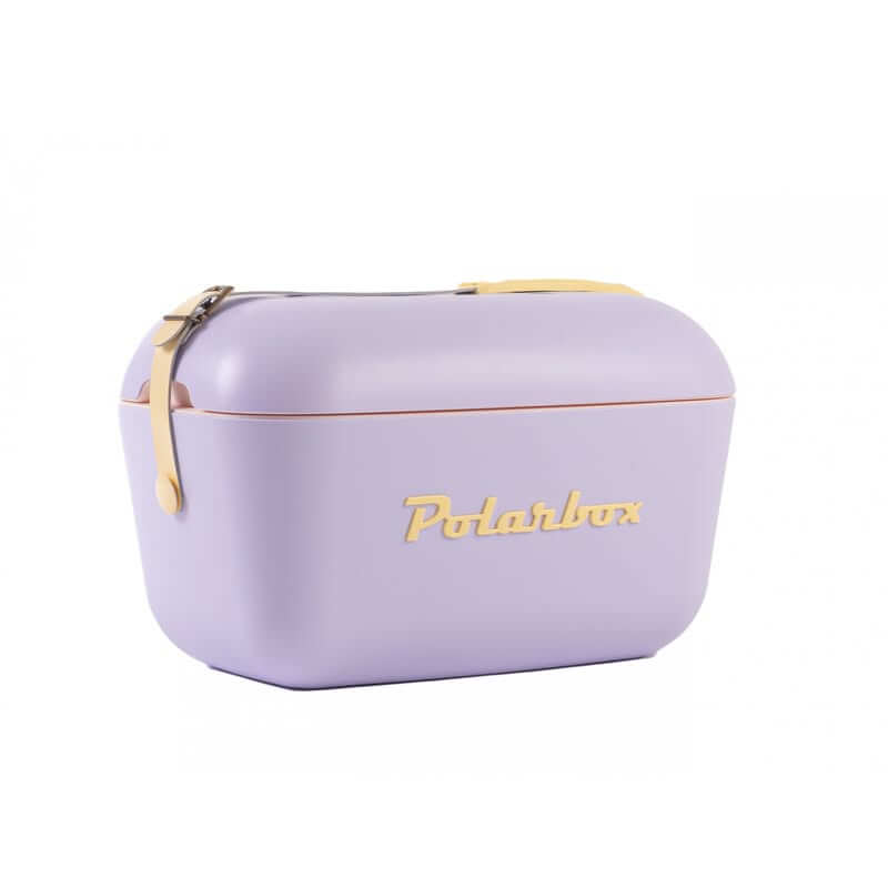 Polarbox 12L Portable Insulated Ice Box Cooler - Lightweight & Durable for Camping, Picnics, Beach & Outdoor Adventures - Stylish Lilac & Gold Design