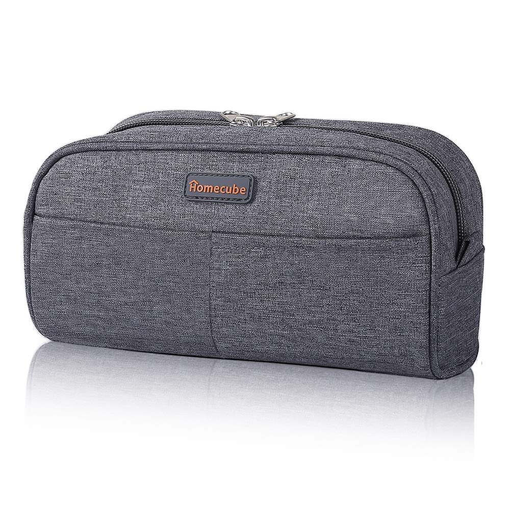 Homecube Large Capacity Pencil Case with Dual Zippers - Makeup & Stationery Organizer Pouch for School, Office & Travel Essentials Storage