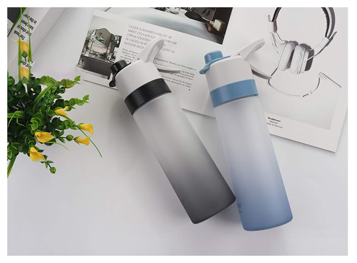 22 oz Mist Spray Water Bottle - Portable Sports Water Bottle with Anti-Leak Design for Hydration - Perfect for Gym, Running, Hiking & Outdoor Activities