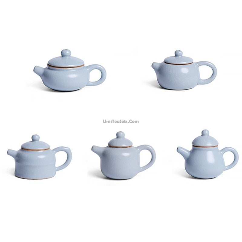 Exquisite Ruyao Glaze Mini Teapot with Ice Crackle Design - Perfect for Chinese Tea Ceremony, Home Decor & Gift Giving