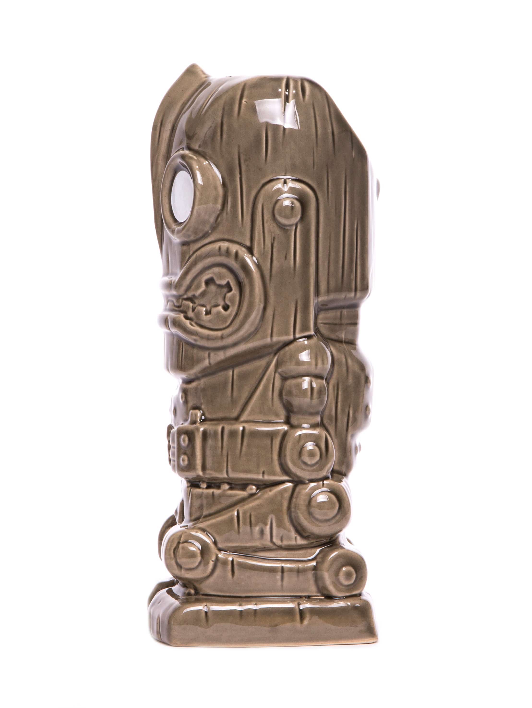 Iron Giant Ceramic Tiki Mug - 16oz Grey Handcrafted Tiki Cup for Tropical Cocktails, Home Bar Decor & Themed Parties | Perfect for Luau, Beach Parties & Summer Gatherings