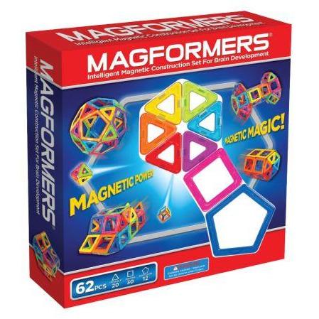 MAGFORMERS Rainbow 62 Piece Magnetic Building Blocks Set - STEM Educational Toys for Kids, Creative Construction Play for Home & Classroom Learning Activities