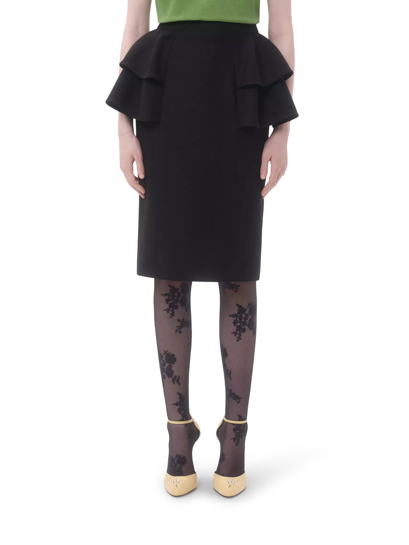 Elegant Crepe Midi Skirt for Women - Flowy A-Line Skirt with Side Slits - Perfect for Office, Party & Casual Wear