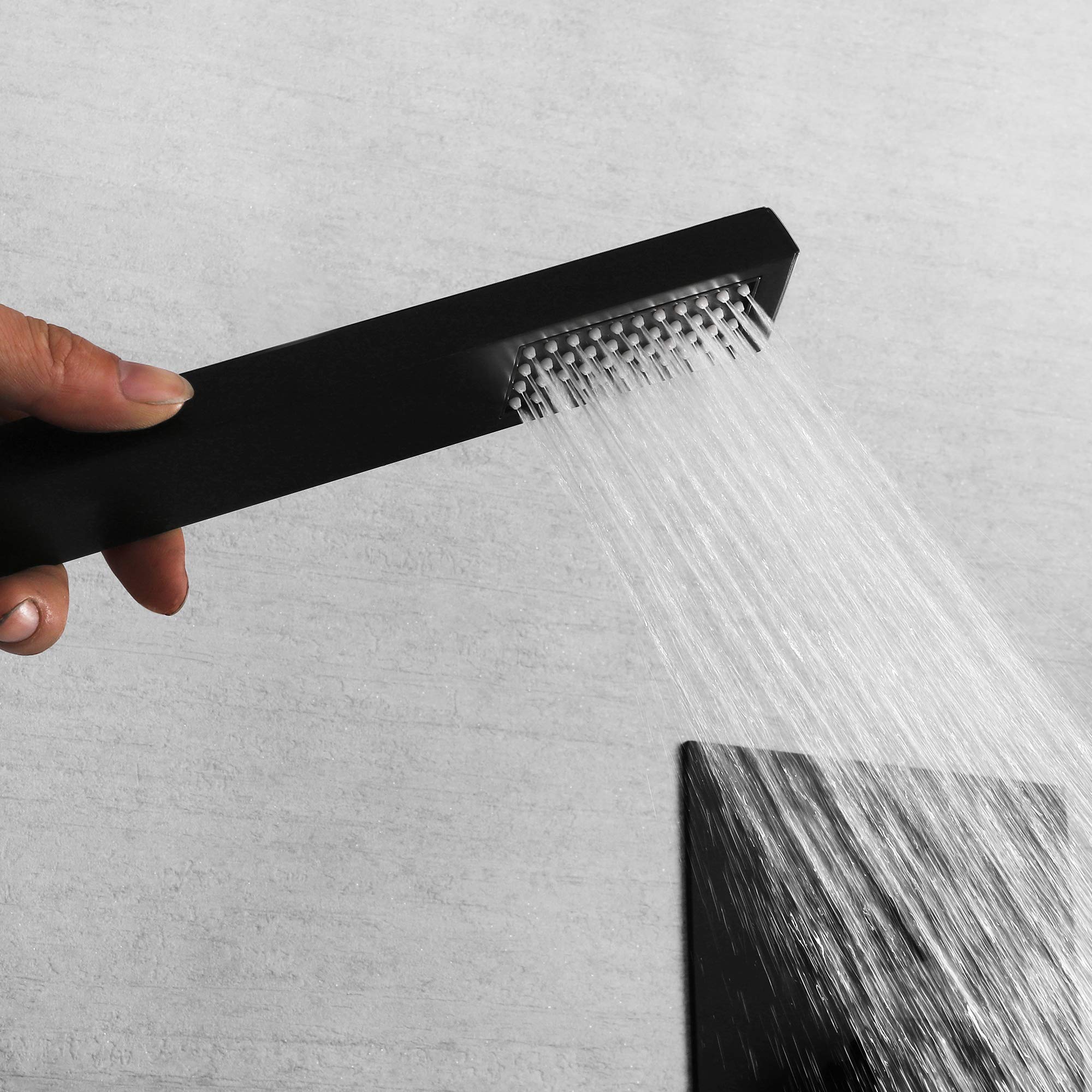 3-Way Waterfall Rain Shower System - Matte Black Wall Mount Shower Head with Handheld Sprayer for Luxurious Bathroom Experience | Perfect for Spa-Like Relaxation and Modern Home Decor