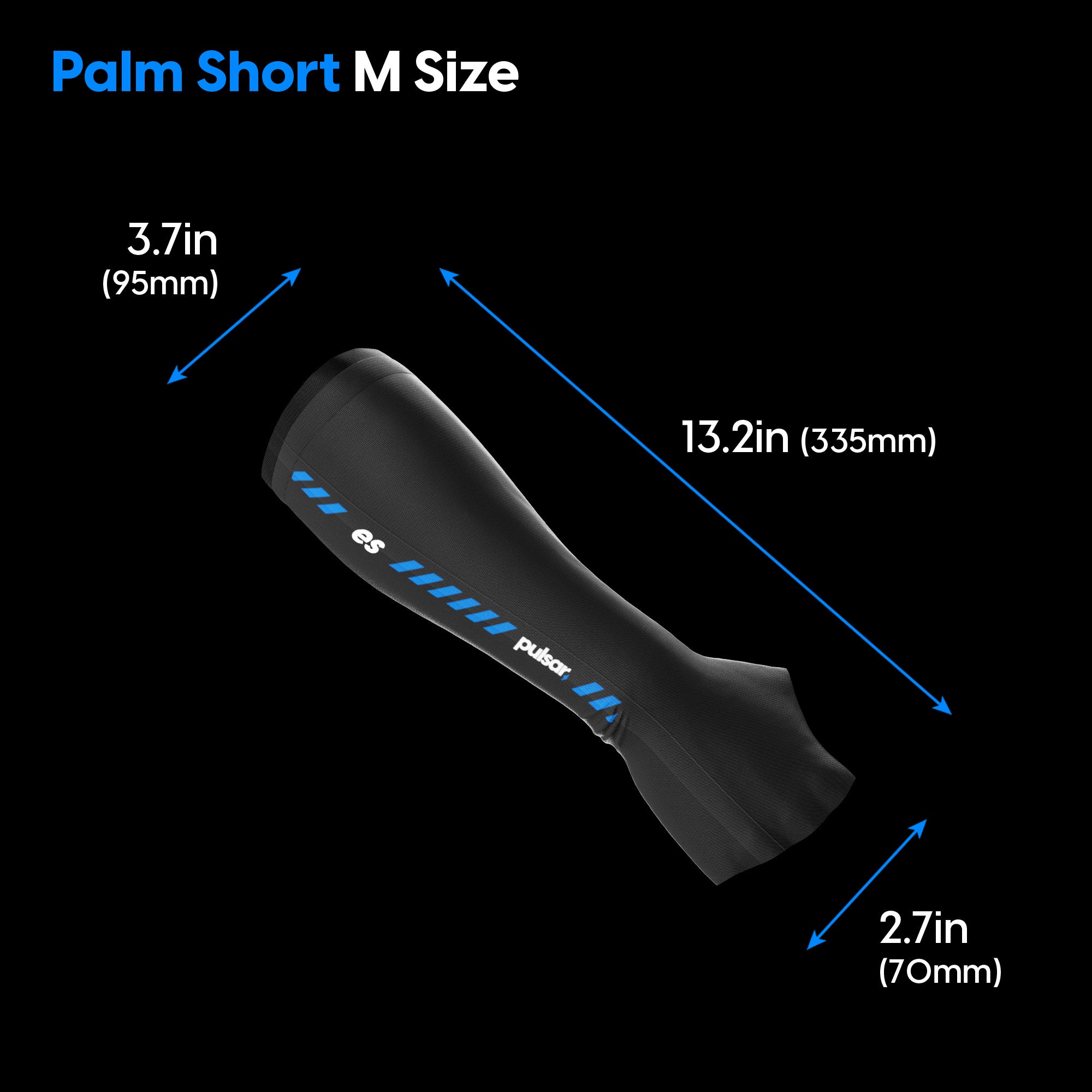 Pulsar eS Arm Sleeve - Breathable UV Protection Sports Sleeve for Cycling, Running, Basketball & Outdoor Activities (Palm/Short)