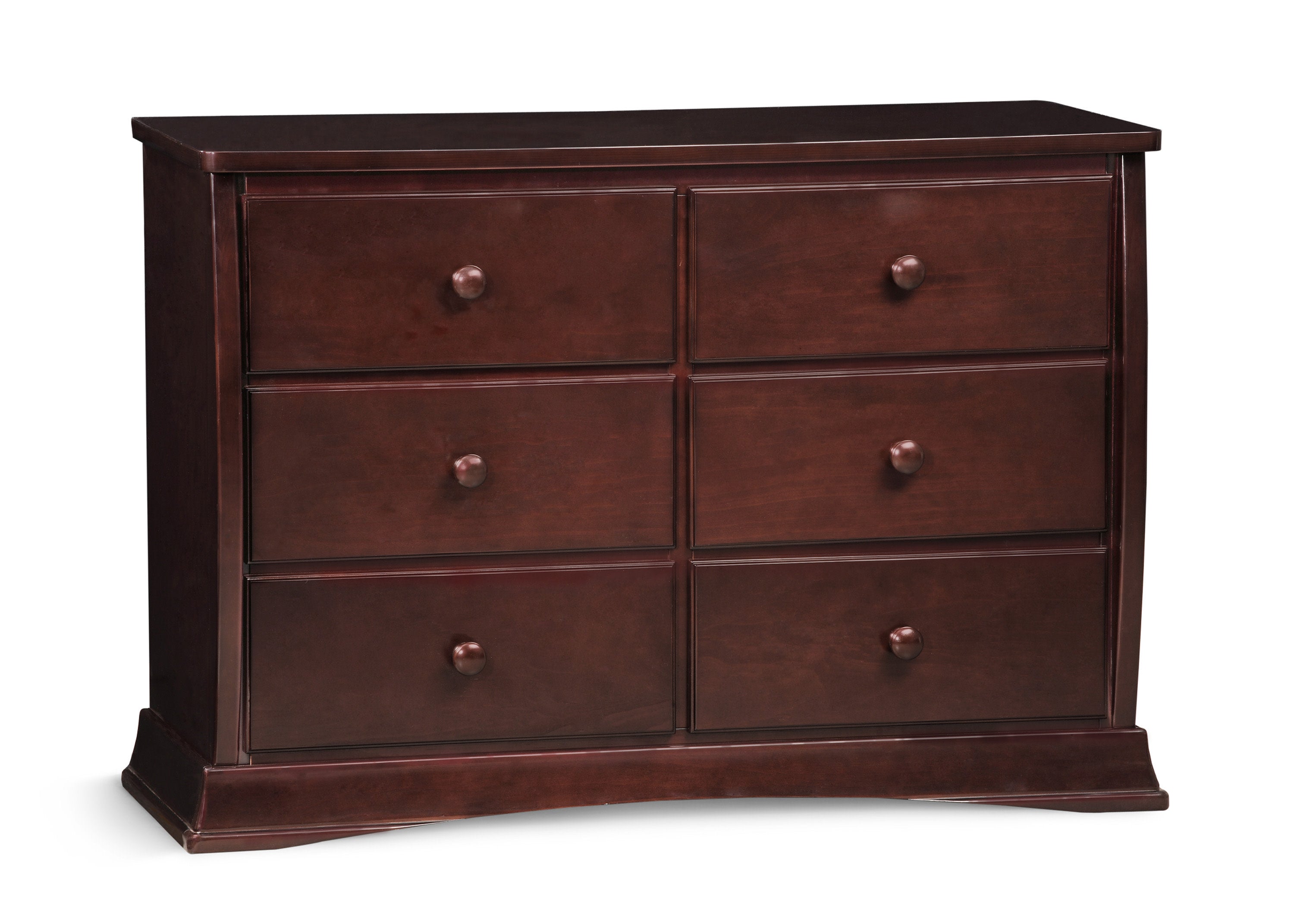 Bentley 6-Drawer Solid Wood Dresser with Smooth-Glide Interlocking Drawers - Perfect for Bedroom Storage & Organization