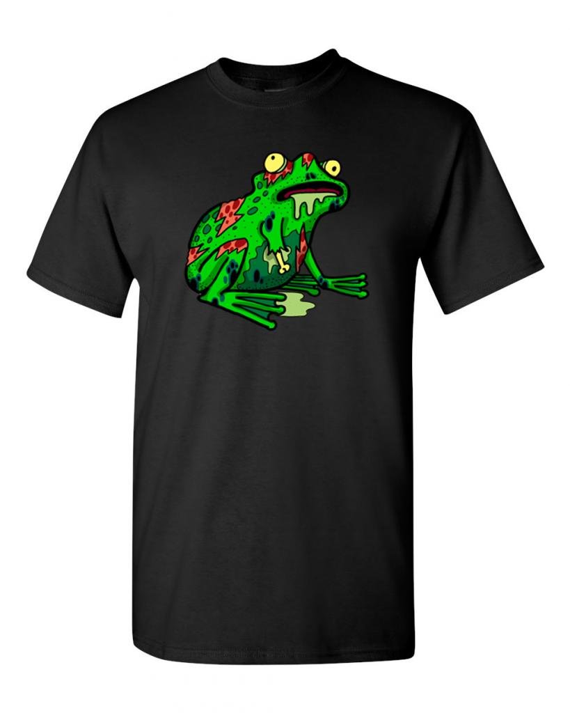 Zombie Frog Undead Animals Graphic T-Shirt for Men & Women | Funny Horror Novelty Tee | Perfect for Halloween, Cosplay & Gifts