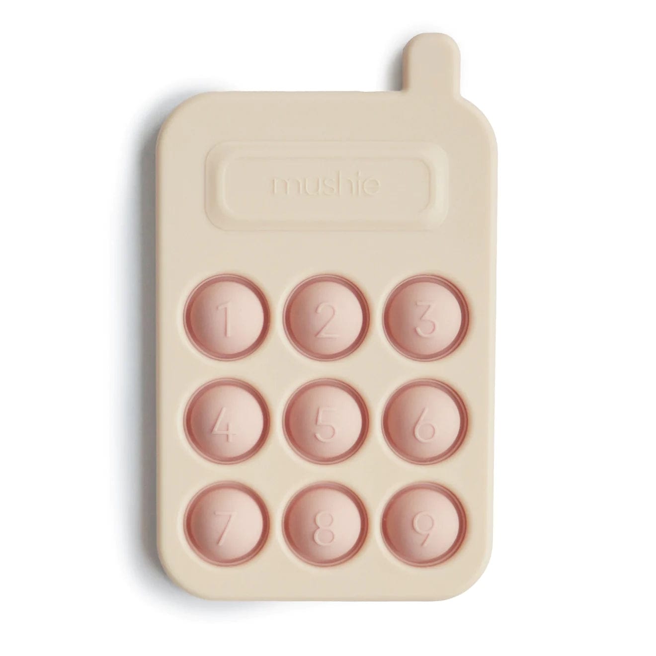 Mushie Silicone Phone Press Toy for Babies - Fun Sensory Learning & Stress Relief for Toddlers - Perfect for Playtime, Travel & Teething Relief