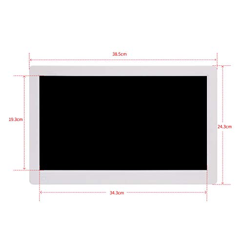15.6 Inch Digital Picture Frame - Full HD 1920x1080 IPS Display, Electronic Photo Album with Music & Video Player - Perfect for Home Decor, Office Display & Digital Advertising (White)