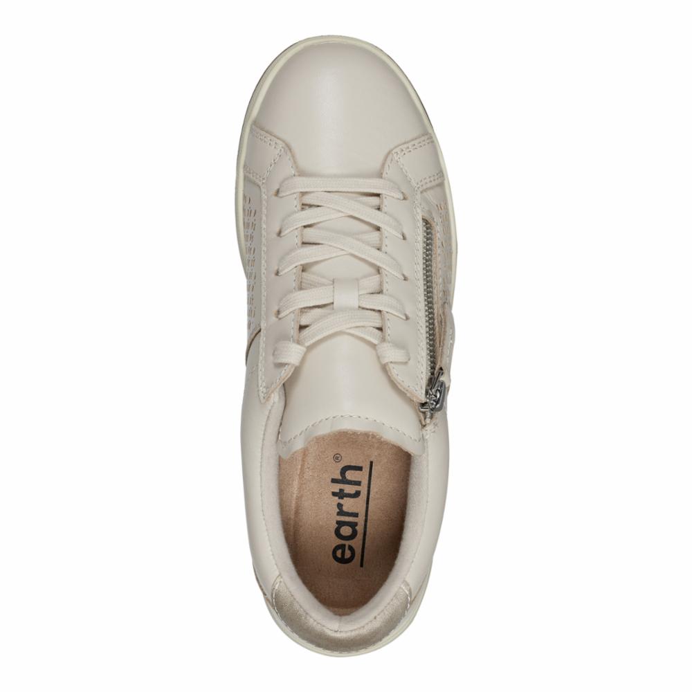 Earth Women's Netta White M - Comfortable Casual Sneakers for Walking, Running & Everyday Wear | Breathable Lightweight Shoes for Women | Perfect for Workouts, Travel & Outdoor Activities