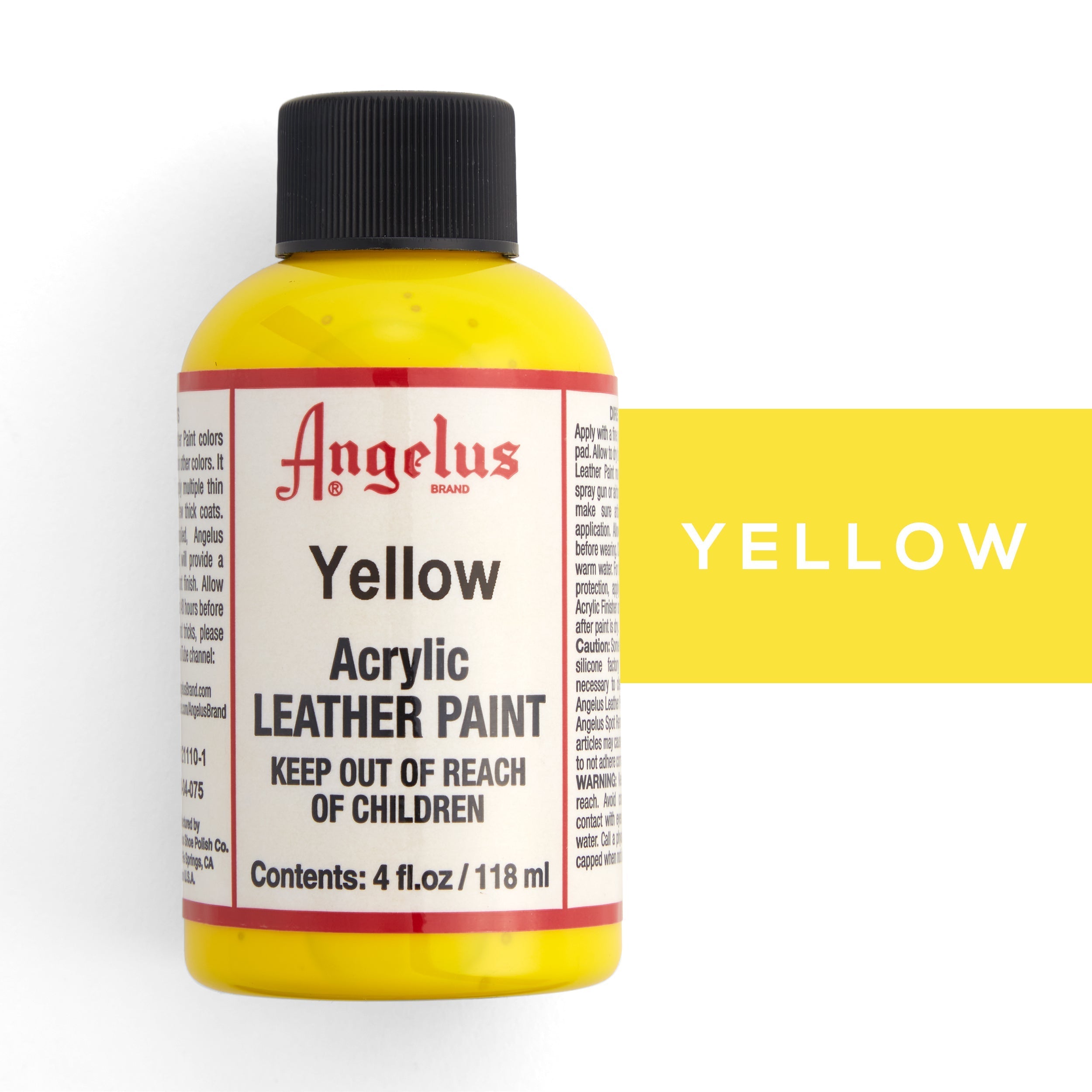 Angelus Leather Paint - 4 fl. oz. High-Quality Leather Dye for Shoes, Bags & Furniture - Perfect for DIY Leather Repair & Customization Projects