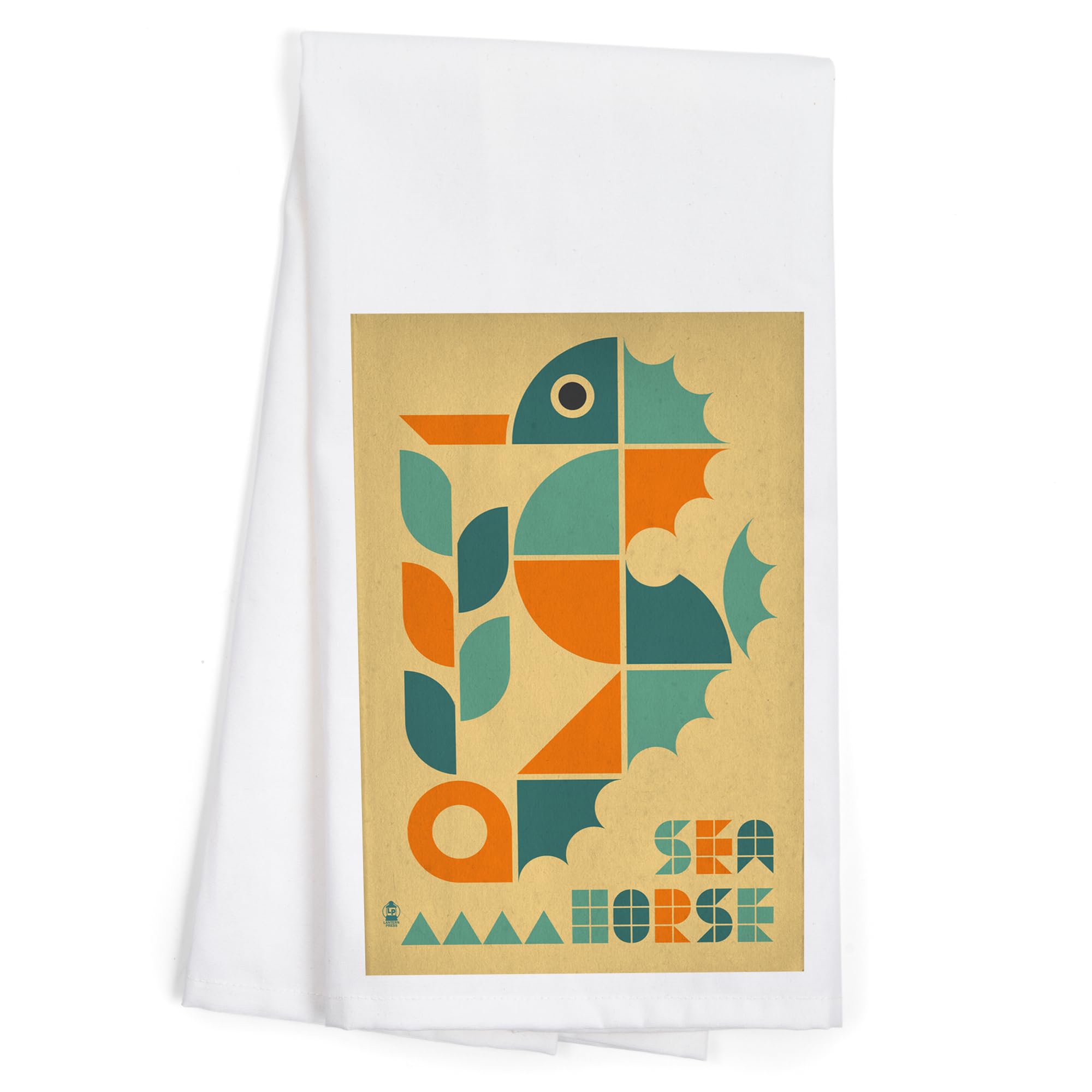 Lantern Press Seahorse 100% Cotton Tea Towel - Decorative Hand Towel for Kitchen, Bathroom & Home Decor | Perfect for Dish Drying, Gift Giving & Coastal Themed Spaces