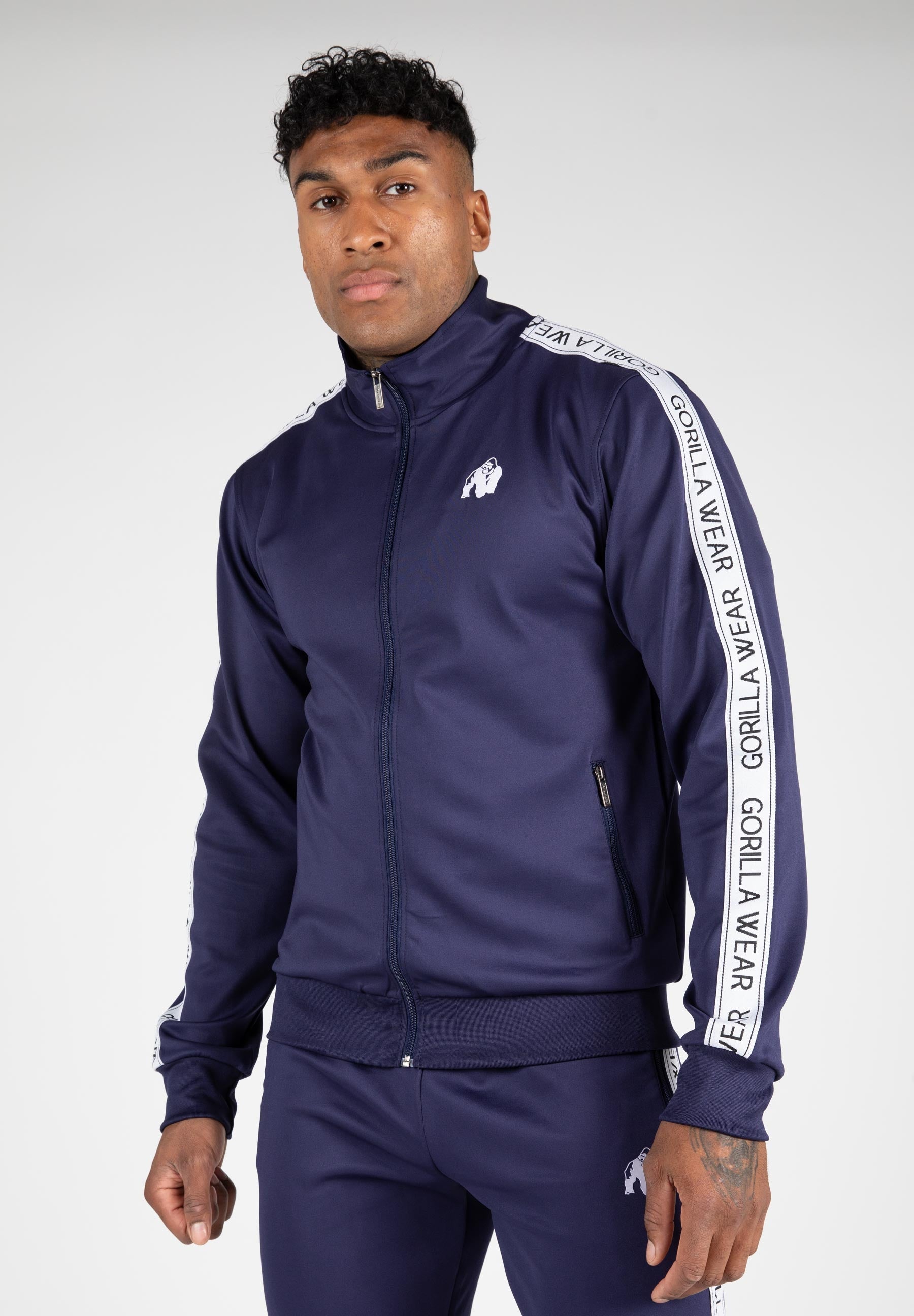Delaware Track Jacket for Men & Women - Lightweight Running Jacket with Zipper - Navy Blue Athletic Windbreaker for Jogging, Gym & Outdoor Sports
