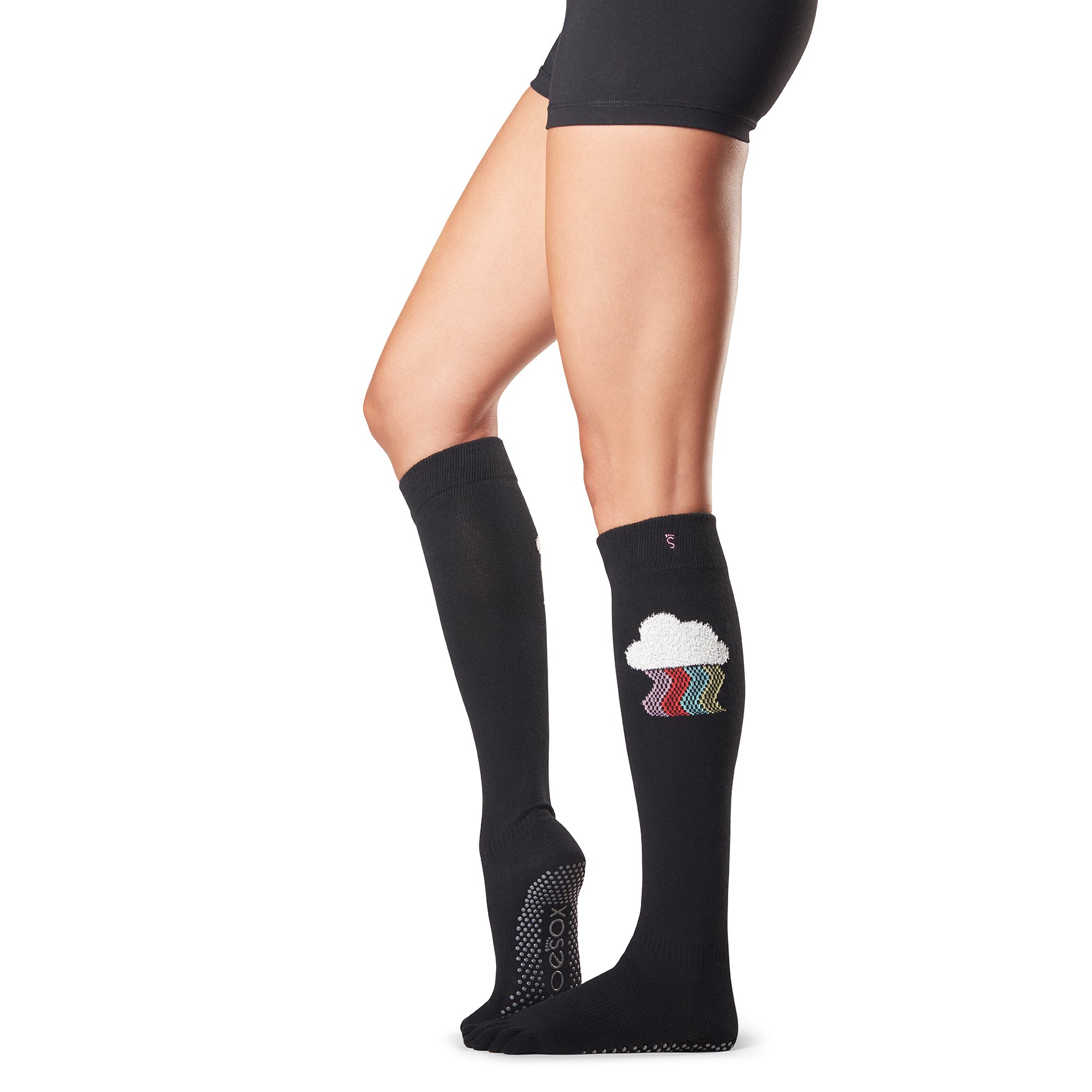 ToeSox Scrunch Knee High Grip Socks - Non-Slip Yoga, Pilates & Dance Socks for Women - Perfect for Barre, Ballet & Workout - Breathable & Comfortable