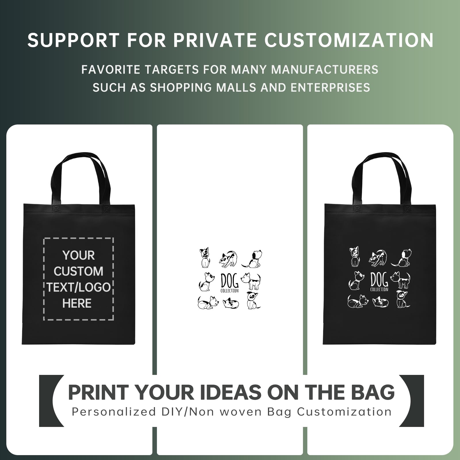 Customizable Tote Bags - 100 Pack Bulk Wholesale | Eco-Friendly Reusable Shopping Bags for Business Promotions, Retail Stores, Events & Parties | Perfect for Advertising, Giveaways & Branding