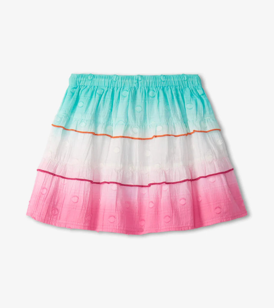 Hatley Summer Waves Layered Skirt for Girls - Lightweight Flowy Beach Skirt with Ruffles | Perfect for Vacation, Swim Cover-Up, and Casual Outfits