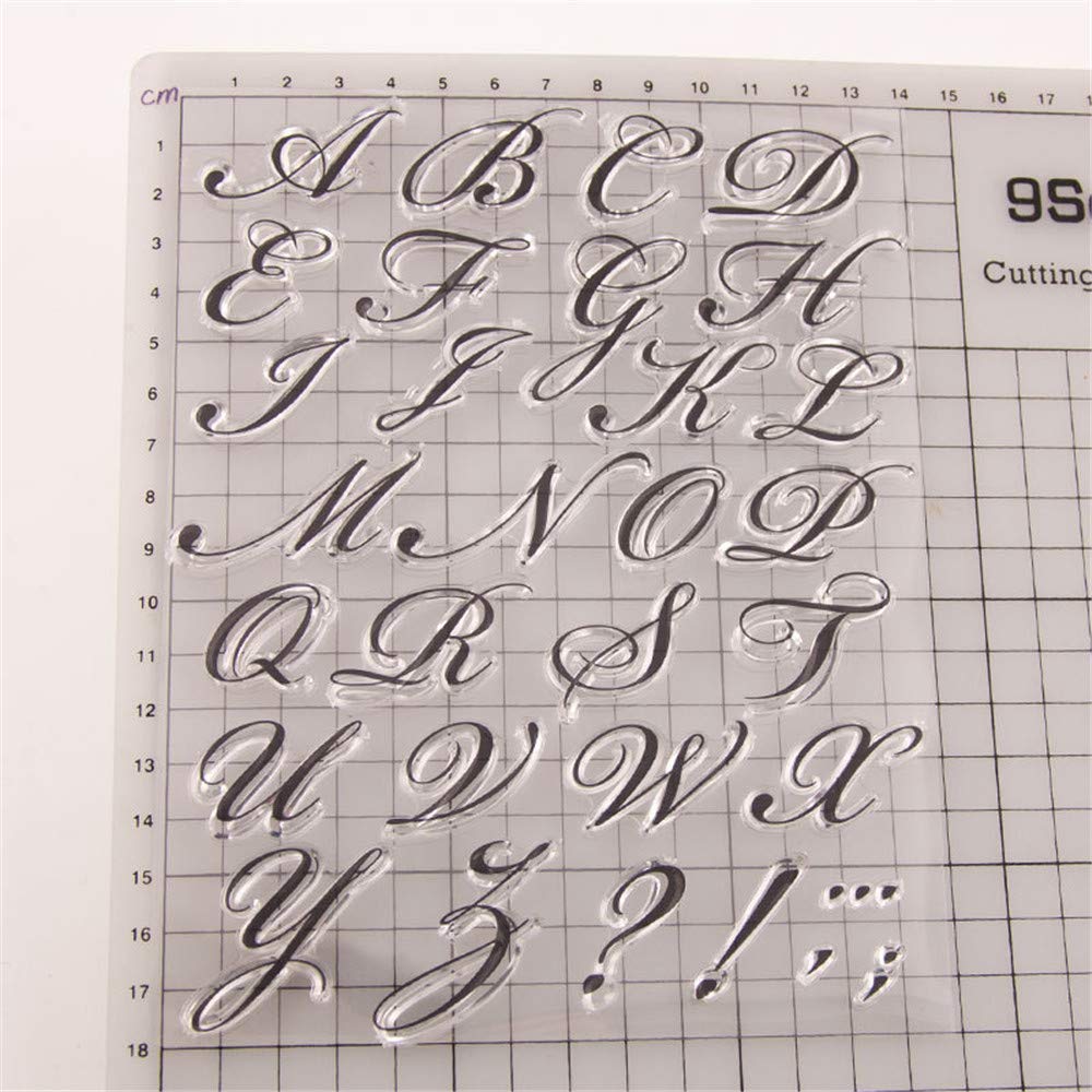 Capital Letter ABC Clear Stamps for Card Making, Journaling & Scrapbooking - Durable Rubber Alphabet Stamps for DIY Cards, Planners, Bullet Journals & Album Decoration - Perfect for Crafting, Gift Wrapping & Home Decor Projects