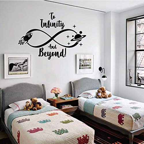 Infinity and Beyond Buzz Lightyear Disney Toy Story Quote Wall Decal - 30x30 Inch Kids Room Nursery Bedroom Wall Sticker for Boys & Girls - Perfect for Disney Themed Rooms, Birthday Decorations and Toy Story Fans
