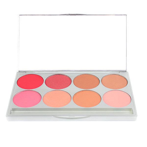 Graftobian Professional Powder Blush Palette - 6 Long-Lasting Matte & Shimmer Blush Colors for Cheeks, Cruelty-Free Makeup Kit - Perfect for Daily Wear, Special Occasions & Professional Makeup Artists