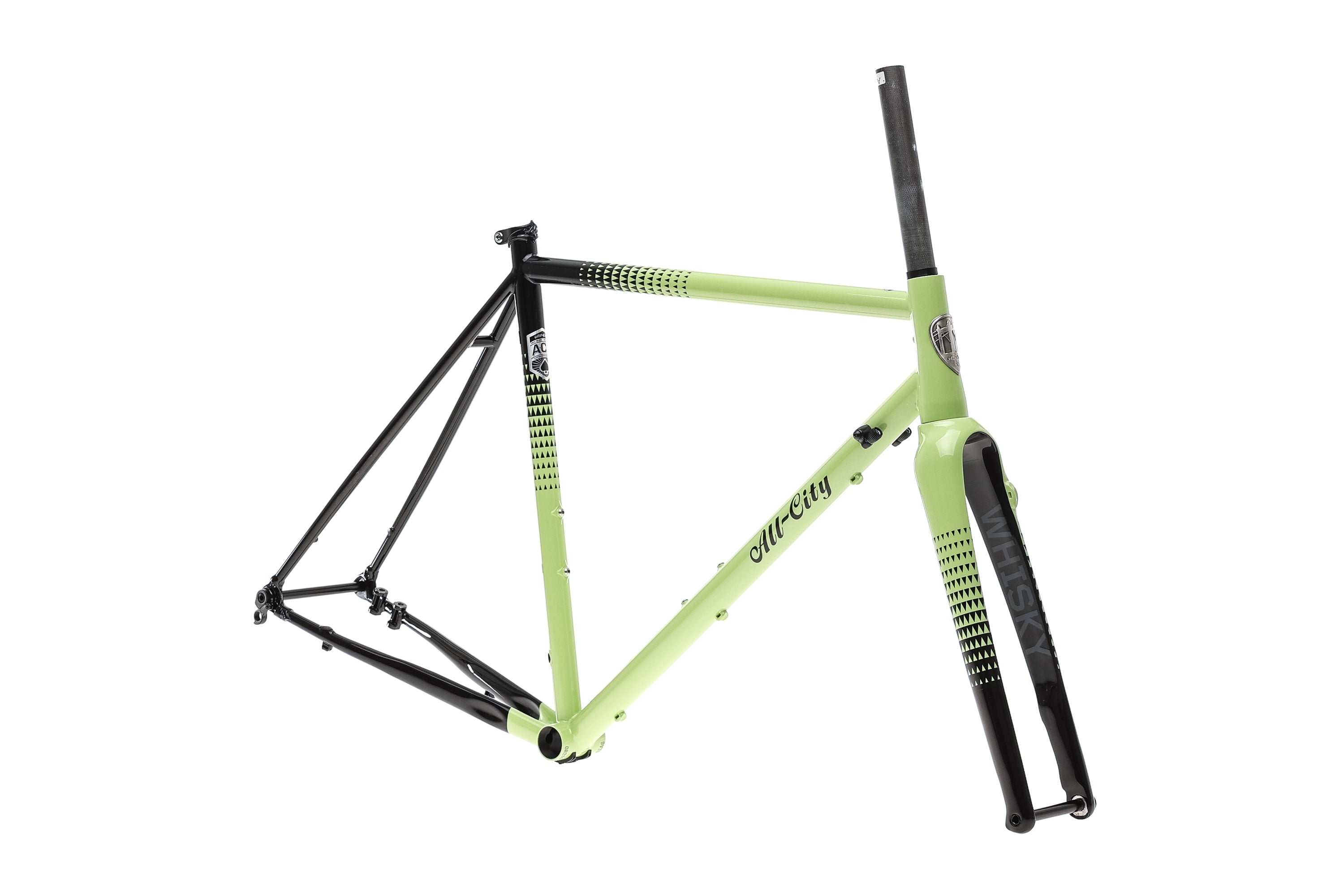 All City Zig Zag 700c Steel Frameset - Honeydew Bling | Lightweight Urban Bike Frame for Commuting & City Riding